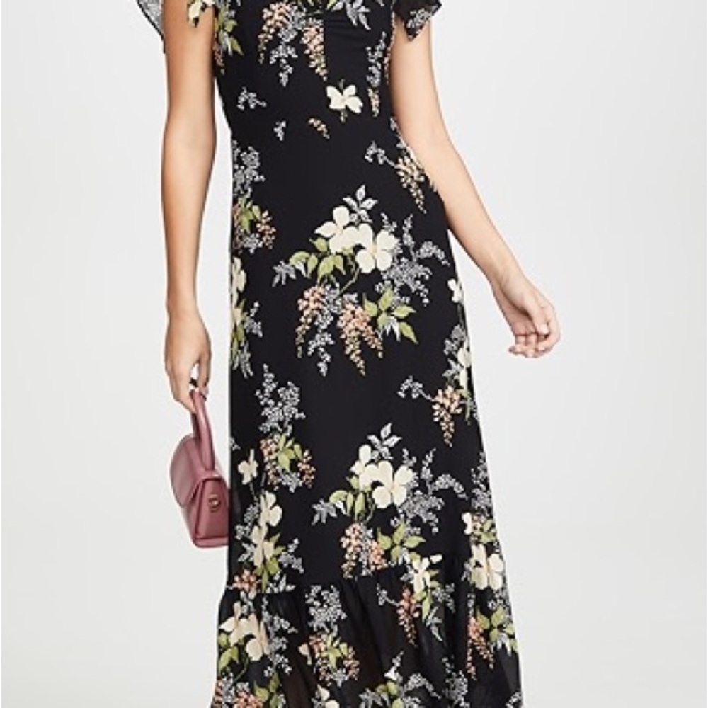 Reformation black floral butterfly dress 4